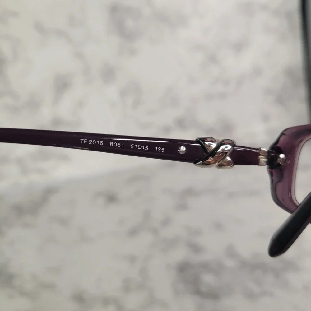 Tiffany & Co TF 2016 8061 Purple Rectangular Eyeglasses Frames Paloma Picasso X